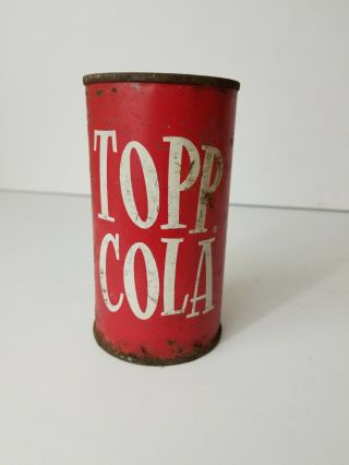 Vintage Topp Cola Flat Top Can Mira Can Red Can Patina Look Rare Cola