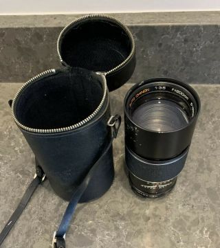 Rare Vintage Collectable Auto Chinon Lens 1:35 F=200mm With Case