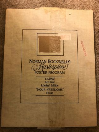 Vintage Rare Norman Rockwell Limited Edition The Four Freedoms Posters,  22x17