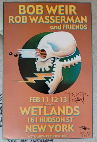 Bob Weir Of The Grateful Dead Show Poster Signed By Stanley Mouse Very Rare