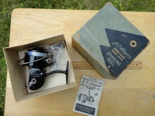 Vintage J.  C.  Higgins 3138 Open Face Old Fishing Spinning Reel Very Collectable