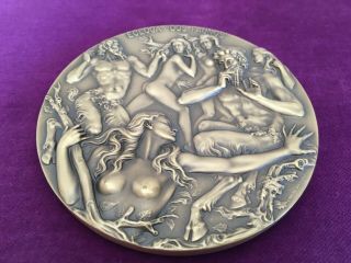 Antique And Rare Bronze Medal " Of The Fauns ",  1980