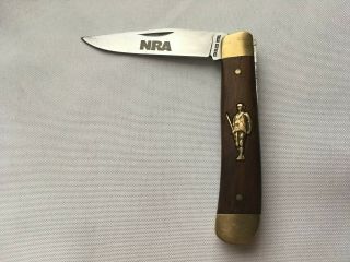 Vintage Rare Nra Minuteman Pocket Folding Knife