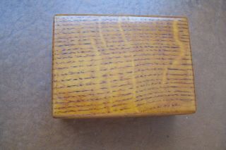 Vintage Solid Oak Small Box,  Golden Colour / Grain