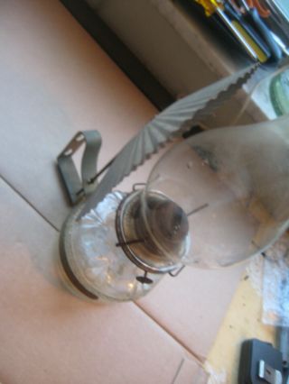 Antique Eagle Oil Lamp with Wall Mount and Reflector USA MADE 3