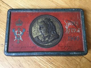 Rare Boer War Queen Victoria Chocolate Tin With Contents