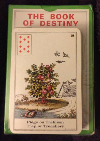 2 Decks Rare French Cartomancy Lenormand Book Of Destiny Grimaud Fortune Cards