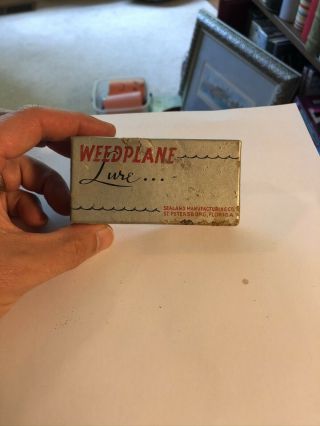 Vintage Weedplane Lure Box By Sealand Manufacturing Of St.  Petersburg Florida