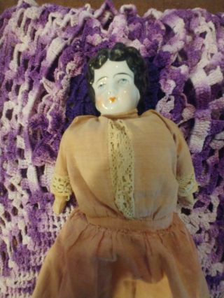 Antique 12 " China Doll.  Belonged To Nm First Woman On State Board Of Education.