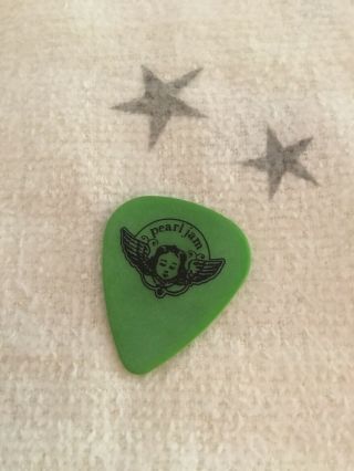 Pearl Jam Mike Mccready Guitar Pick Cherub Potato Head Rare Green