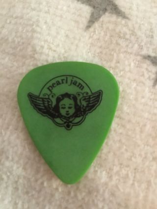 Pearl Jam Mike McCready Guitar Pick Cherub Potato Head Rare Green 3