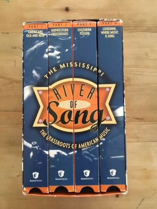 Rare Oop Mississippi River Of Song Vhs - 4 Part Smithsonian Music Documentary