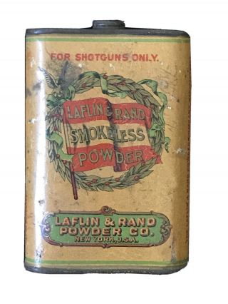Laflin & Rand Infallible Smokeless Shotgun Powder Tin | Rare 1/2 Lb.  Small Tin