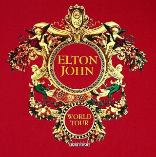 Rare Elton John 1992 World Tour Concert T Shirt Gianni Versace,  Like,  Single 2