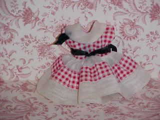 1955 Vogue 40 Tiny Miss Red & White Check Dress Only