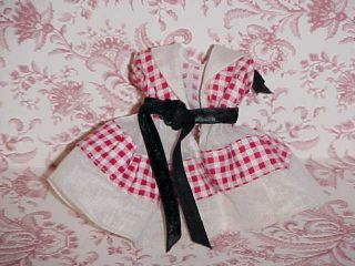 1955 VOGUE 40 TINY MISS Red & White Check Dress ONLY 2