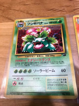 Vintage pokemon card charizard Blastoise Venusaur Japanese holo rare 2