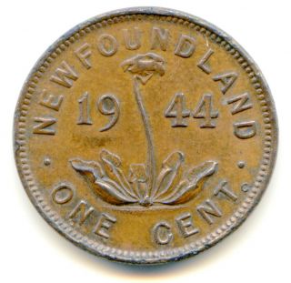 Newfoundland Small Cent 1944 - C Hg Coin Very Rare So Lotjun560