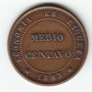 Chile 1/2 (medio) Centavo 1883 - So Km148a Cu Above Average Minted 714,  000 Rare