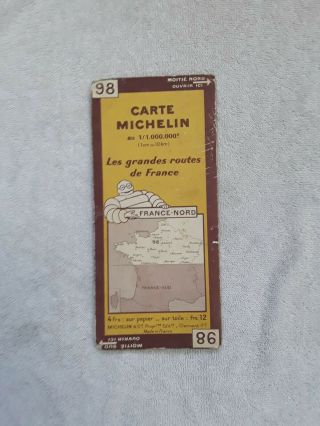 Antique 1911 Michelin Map Of Northern France Pre Wwi L@@k