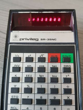 Rare Vintage 1976 Privileg Sr - 35nc Calculator Collectors Item Red Led