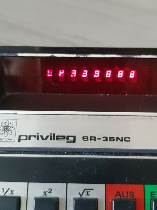 RARE VINTAGE 1976 Privileg SR - 35NC Calculator Collectors Item Red LED 2