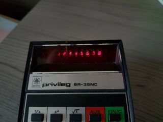 RARE VINTAGE 1976 Privileg SR - 35NC Calculator Collectors Item Red LED 3