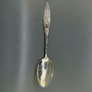 Detroit Michigan Sterling Souvenir Spoon Corn Handle 1890 