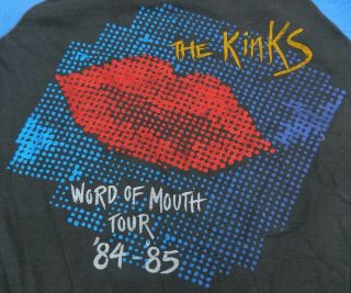 The Kinks Vintage 1984/85 ‘word Of Mouth’ Tour Rare Old Concert T - Shirt Cool