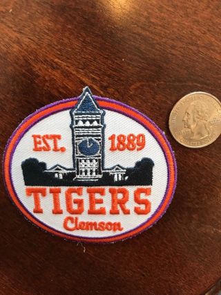 Clemson University Clemson Tigers Rare Vintage Embroidered Iron On Patch 3 "