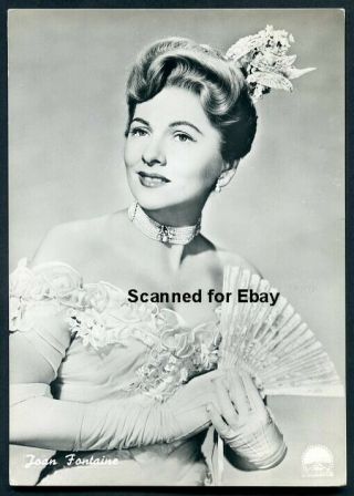 Joan Fontaine 1950s Glamour Antique Vintage Italian Photo Postcard