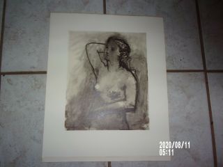 Vintage Pablo Picasso Print Nude Woman