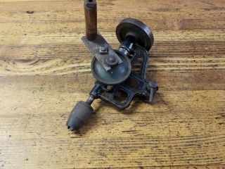 Vintage Hand Drill Auger Bit Brace • Antique Woodworking Tool Rare ☆usa