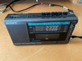 Sony Wa - 6000 Vintage 7 Band Short Wave World Radio/cassette Player 80 