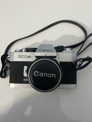 Canon Ex Auto Ql 35mm Slr Film Camera W/ Ex 50mm F/1.  8 Rare