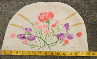 Vintage hand embroidered floral teapot cover 3