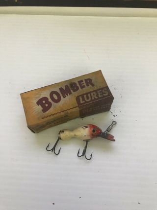 Texas Bait Wood Bomber Bomberette Vintage Fishing Lure Box Estate Find