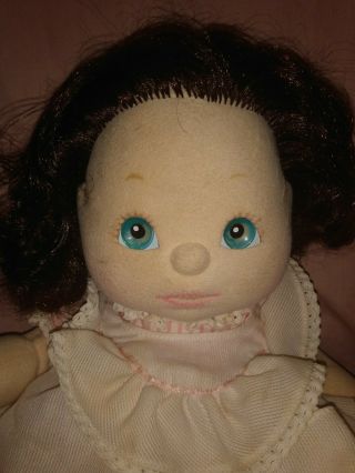 Mattel 1985 My Child Doll Girl Brunette Hair Turquoise Blue Eyes