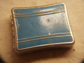 Antique Ladies Compact With Mirror Silver Victorian
