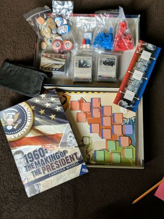 1960: The Making of a President Game w/ Card Sleeves - Z - man - Rare 3