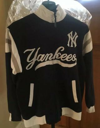 Rare Vintage Majestic Mlb York Yankees Light Jacket Coat Mens Large