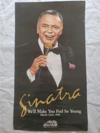 Rare Frank Sinatra Sands Hotel Atlantic City 1992 Concert Poster