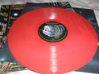 Iron Maiden =somewhere In Time - Awesome Mega Rare Red Vinyl Lp Made In Greece