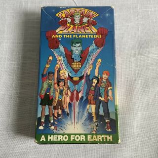 Captain Planet And The Planeteers Vhs A Hero For Earth 1991 Rare Blockbuster