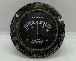 Old Garage Find Antique Automobile Model T Ford Tiffany Amperes Gauge