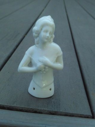 Antique German Porcelain - Lady Pin Cushion Half Doll - Art Deco