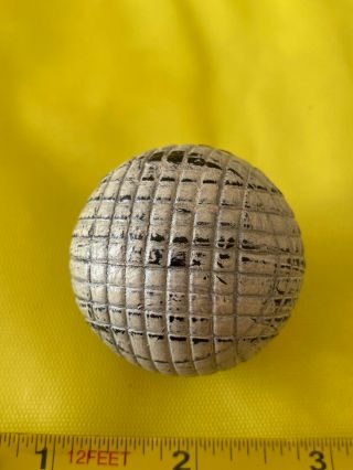 Extremely Rare Early 1900s Line Cut Gutty Ball