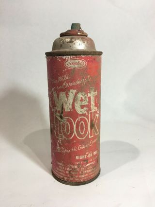 Wet Look - Right On Red Vintage Spray Paint Can Paper Label Rare