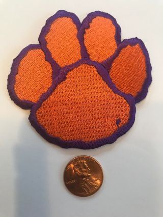 Clemson University Clemson Tigers Rare Vintage Embroidered Iron On Patch 3 " X 3 "