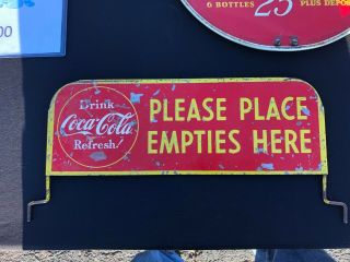 Coca Cola Display Rack " Please Place Empties Here " 1950 